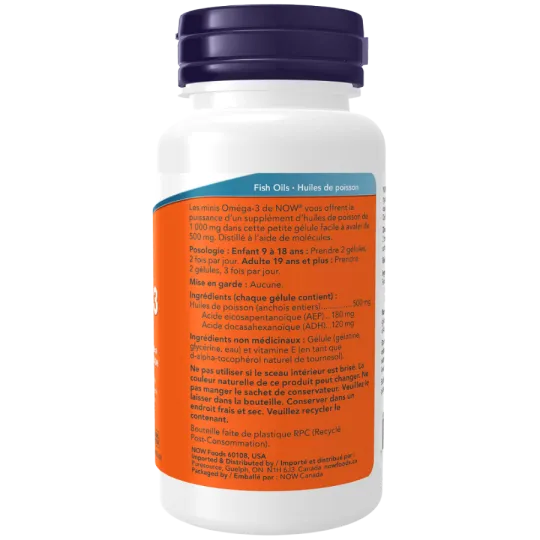 Oméga-3 Mini 500 mg, 90 gélules | Safest & Easiest Shopping Vitamins Online | VITASHOP