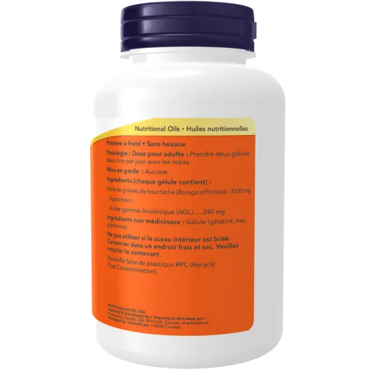 NOW Foods Borage Oil 1000 mg, 120 Softgels | Unbeatable Prices, Daily Deals | VITASHOP