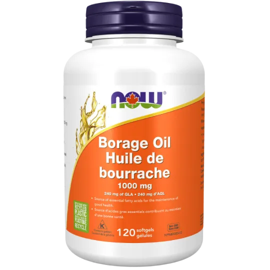 NOW Foods Borage Oil 1000 mg, 120 Softgels | Unbeatable Prices, Daily Deals | VITASHOP