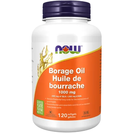Huile de bourrache 1000 mg, 120 gélules | Safest & Easiest Shopping Vitamins Online | VITASHOP