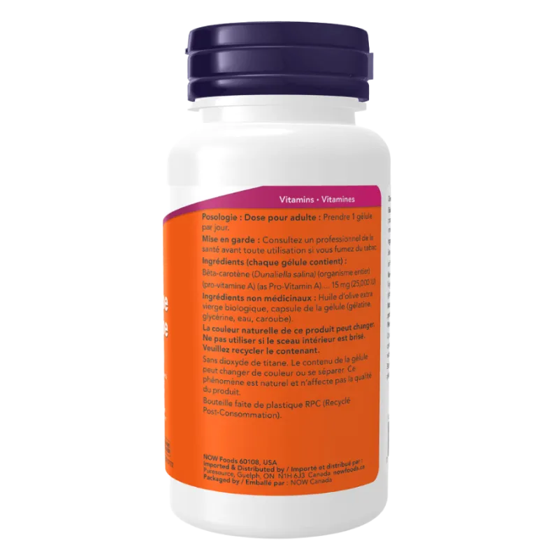 NOW Foods Natural Beta Carotene 25000 IU, 90 Softgels | 每天不同折扣, 全网最低价格 | 种类齐全的保健品店铺 VITASHOP, 只有你想不到, 没有你买不到 !