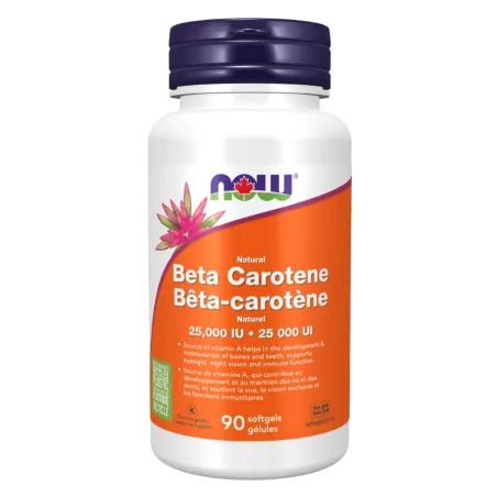 NOW Foods Natural Beta Carotene 25000 IU, 90 Softgels | 每天不同折扣, 全网最低价格 | 种类齐全的保健品店铺 VITASHOP, 只有你想不到, 没有你买不到 !