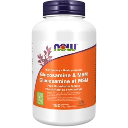 Glucosamine & MSM Plus Chondroïtine, 180 gélules végétales | Safest & Easiest Shopping Vitamins Online | VITASHOP