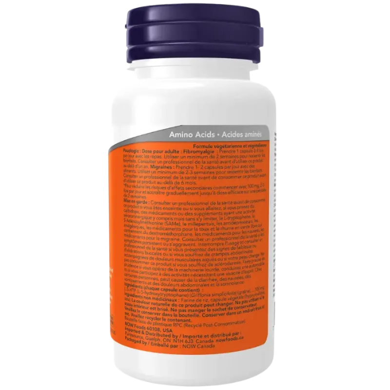 NOW Foods 5-HTP 100 mg, 60 Capsules | Unbeatable Prices, Daily Deals | VITASHOP