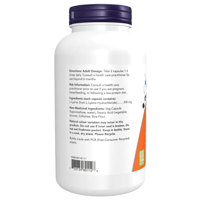 NOW Foods L-Lysine 500 mg, 250 Capsules | 每天不同折扣, 全网最低价格 | 种类齐全的保健品店铺 VITASHOP, 只有你想不到, 没有你买不到 !