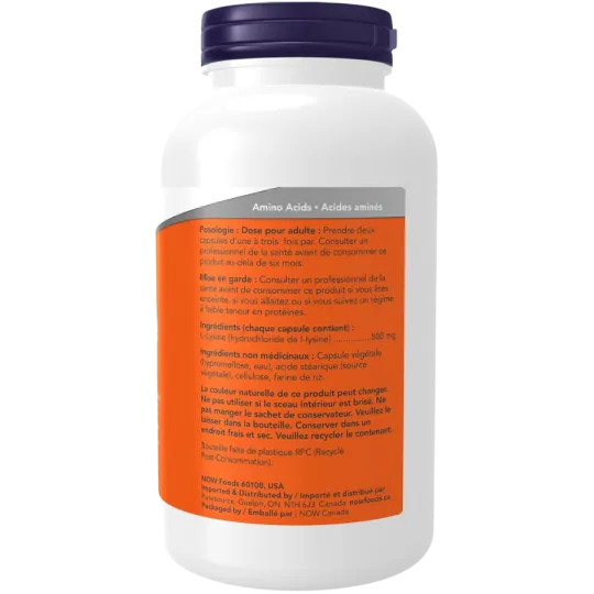L-Lysine 500 mg, 250 Capsules | Safest & Easiest Shopping Vitamins Online | VITASHOP