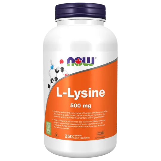 NOW Foods L-Lysine 500 mg, 250 Capsules | 每天不同折扣, 全网最低价格 | 种类齐全的保健品店铺 VITASHOP, 只有你想不到, 没有你买不到 !