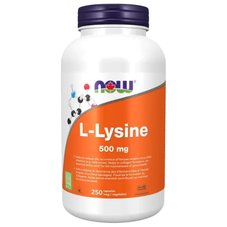 NOW Foods L-Lysine 500 mg, 250 Capsules | 每天不同折扣, 全网最低价格 | 种类齐全的保健品店铺 VITASHOP, 只有你想不到, 没有你买不到 !