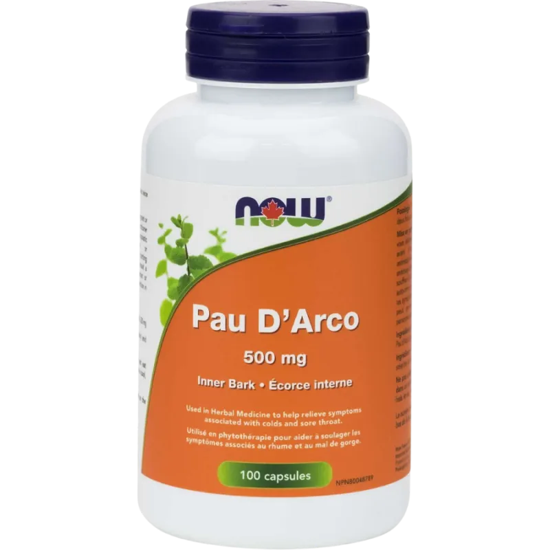 Pau d’Arco 500 mg, 100 Gélules | Safest & Easiest Shopping Vitamins Online | VITASHOP