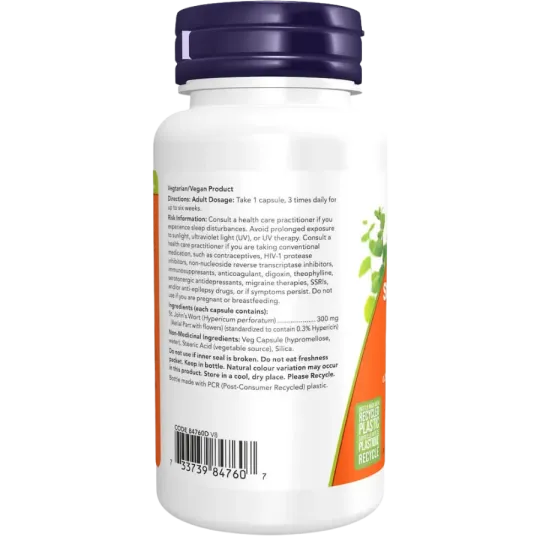 Extrait de millepertuis 300 mg, 100 gélules végétales | Safest & Easiest Shopping Vitamins Online | VITASHOP