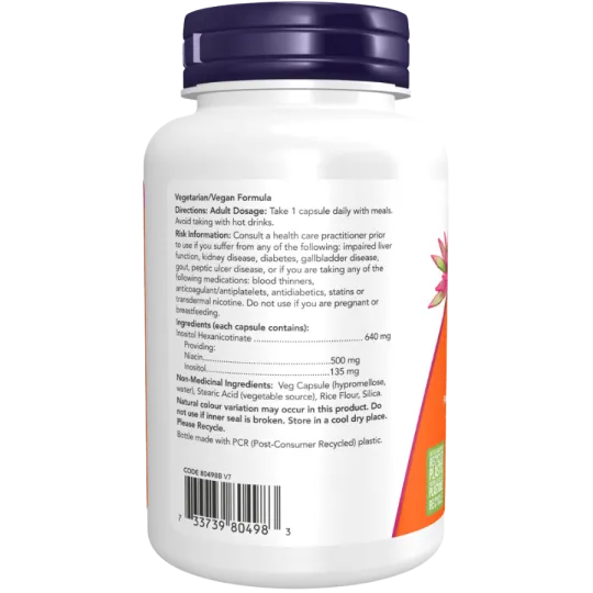 NOW Foods Flush-Free Niacin 500mg, 90 Veg Capsule | Unbeatable Prices, Daily Deals | VITASHOP