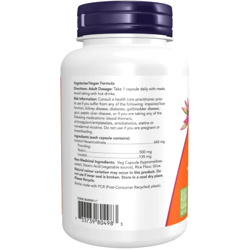 NOW Foods Flush-Free Niacin 500mg, 90 Veg Capsule | Unbeatable Prices, Daily Deals | VITASHOP
