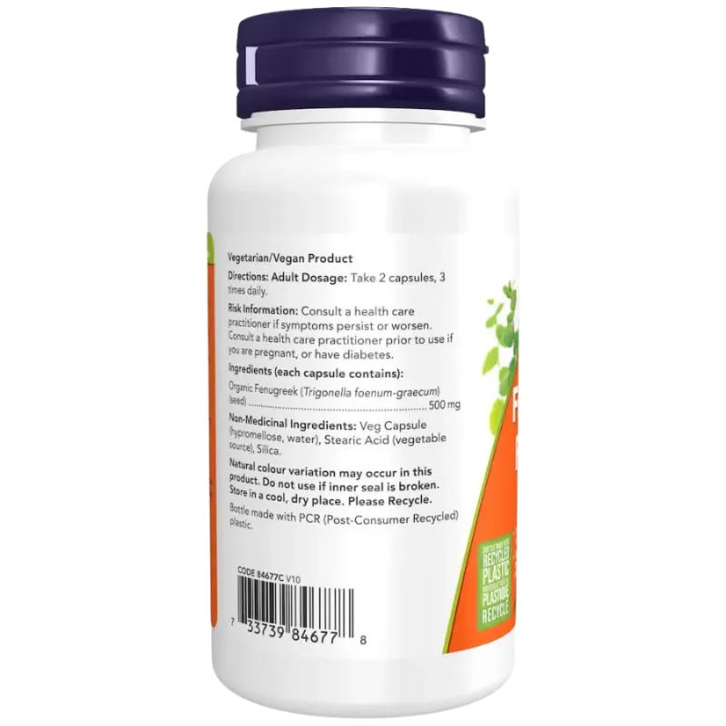 NOW Foods Fenugreek 500 mg, 100 Capsules | 每天不同折扣, 全网最低价格 | 种类齐全的保健品店铺 VITASHOP, 只有你想不到, 没有你买不到 !