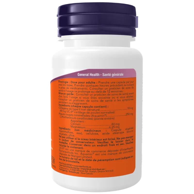 UC-II Collagène non dénaturé 40 mg, 60 gélules végétales | Safest & Easiest Shopping Vitamins Online | VITASHOP