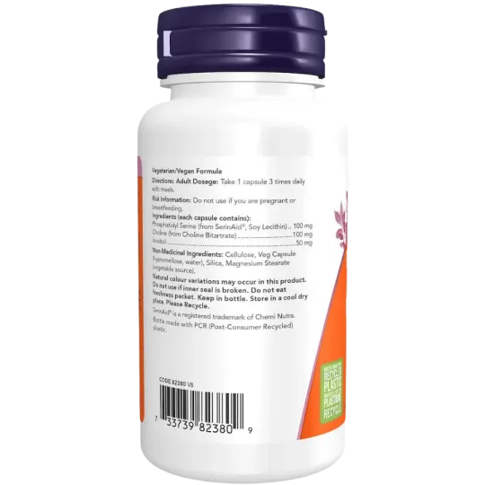 NOW Foods Phosphatidyl Serine 100 mg, 60 Veg Capsules | Unbeatable Prices, Daily Deals | VITASHOP