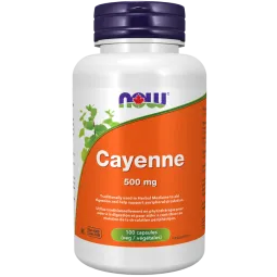 NOW Foods Cayenne 500 mg, 100 Capsules | Unbeatable Prices, Daily Deals | VITASHOP