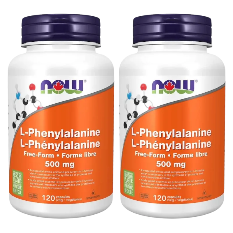 NOW Foods [2 FOR DEAL] L-Phenylalanine 500 mg, 120 Capsules | 매일 업데이트되는 특가 상품 | VITASHOP