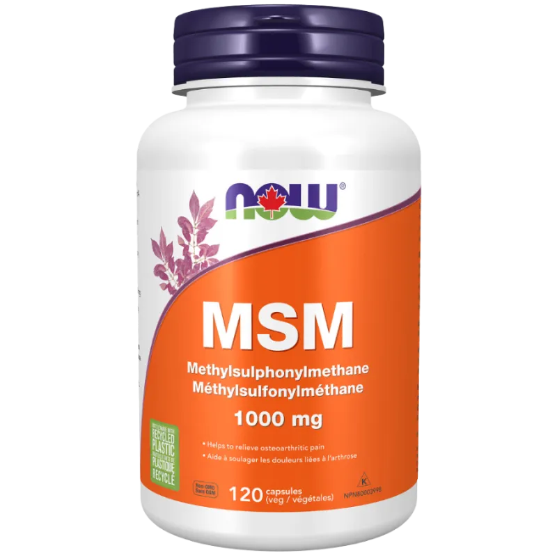 NOW Foods MSM 1000 mg, 120 Capsules | Unbeatable Prices, Daily Deals | VITASHOP