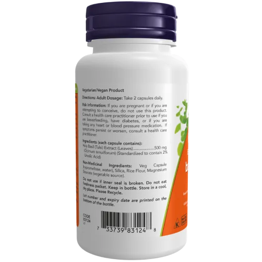 NOW Foods Holy Basil Extract 500 mg, 90 Veg Capsules | Unbeatable Prices, Daily Deals | VITASHOP