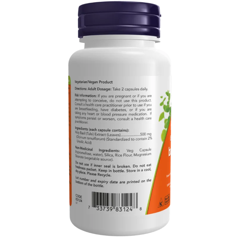 NOW Foods Holy Basil Extract 500 mg, 90 Veg Capsules | Unbeatable Prices, Daily Deals | VITASHOP