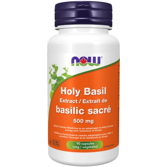 NOW Foods Holy Basil Extract 500 mg, 90 Veg Capsules | Unbeatable Prices, Daily Deals | VITASHOP