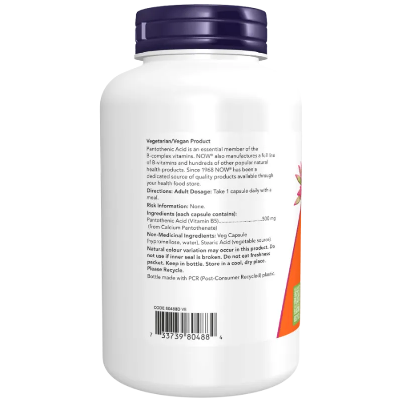 NOW Foods Pantothenic Acid 500 mg, 250 Capsules | Unbeatable Prices, Daily Deals | VITASHOP