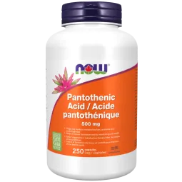 NOW Foods Pantothenic Acid 500 mg, 250 Capsules | 每天不同折扣, 全网最低价格 | 种类齐全的保健品店铺 VITASHOP, 只有你想不到, 没有你买不到 !