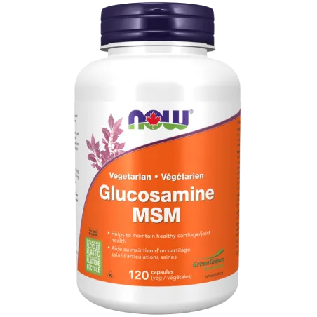 Glucosamine végétarienne & MSM, 120 Capsules Végétales | Safest & Easiest Shopping Vitamins Online | VITASHOP