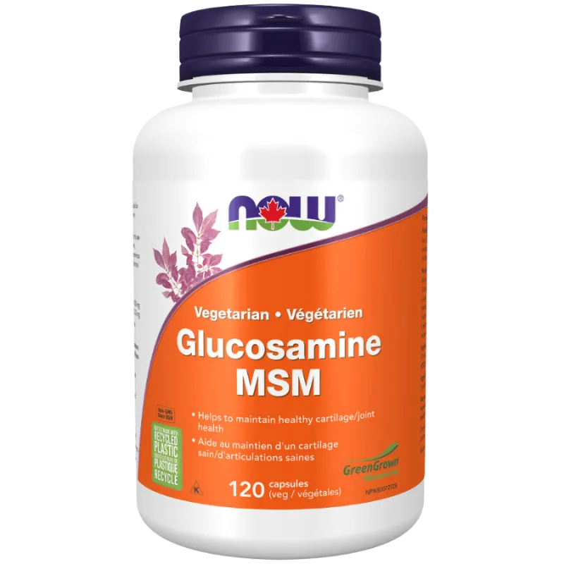 Glucosamine végétarienne & MSM, 120 Capsules Végétales | Safest & Easiest Shopping Vitamins Online | VITASHOP