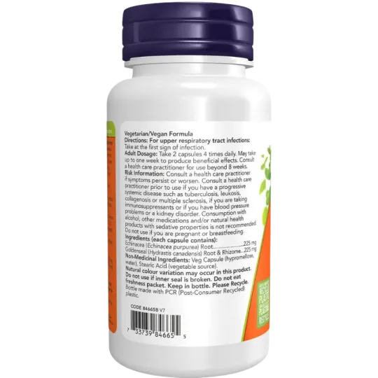 NOW Foods Echinacea and Goldenseal, 100 Veg Capsules | Unbeatable Prices, Daily Deals | VITASHOP