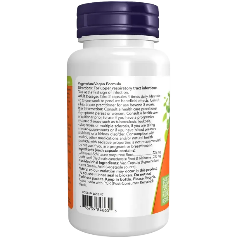 NOW Foods Echinacea and Goldenseal, 100 Veg Capsules | Unbeatable Prices, Daily Deals | VITASHOP