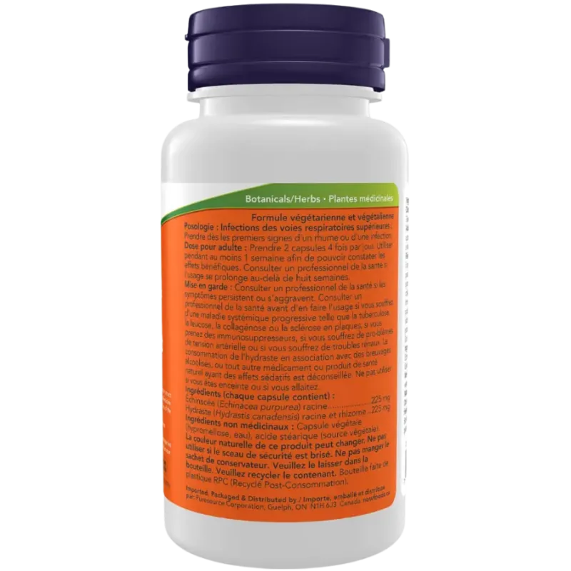 Échinacée et hydraste du Canada, 100 gélules végétales | Safest & Easiest Shopping Vitamins Online | VITASHOP