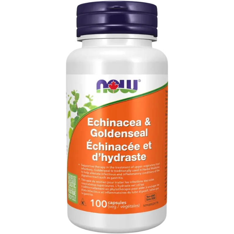 Échinacée et hydraste du Canada, 100 gélules végétales | Safest & Easiest Shopping Vitamins Online | VITASHOP