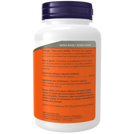 NOW Foods 나우 푸드 L-라이신 500 mg, 100 캡슐 | 매일 업데이트되는 특가 상품 | VITASHOP