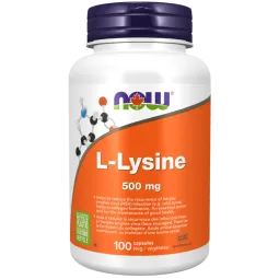 NOW Foods L-Lysine 500 mg, 100 Capsules | 每天不同折扣, 全网最低价格 | 种类齐全的保健品店铺 VITASHOP, 只有你想不到, 没有你买不到 !