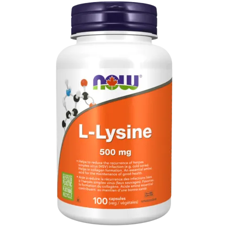 NOW Foods L-Lysine 500 mg, 100 Capsules | Unbeatable Prices, Daily Deals | VITASHOP