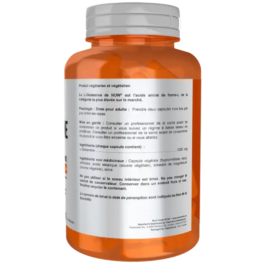 NOW Foods L-Glutamine 1000 mg, 120 Capsules | Unbeatable Prices, Daily Deals | VITASHOP
