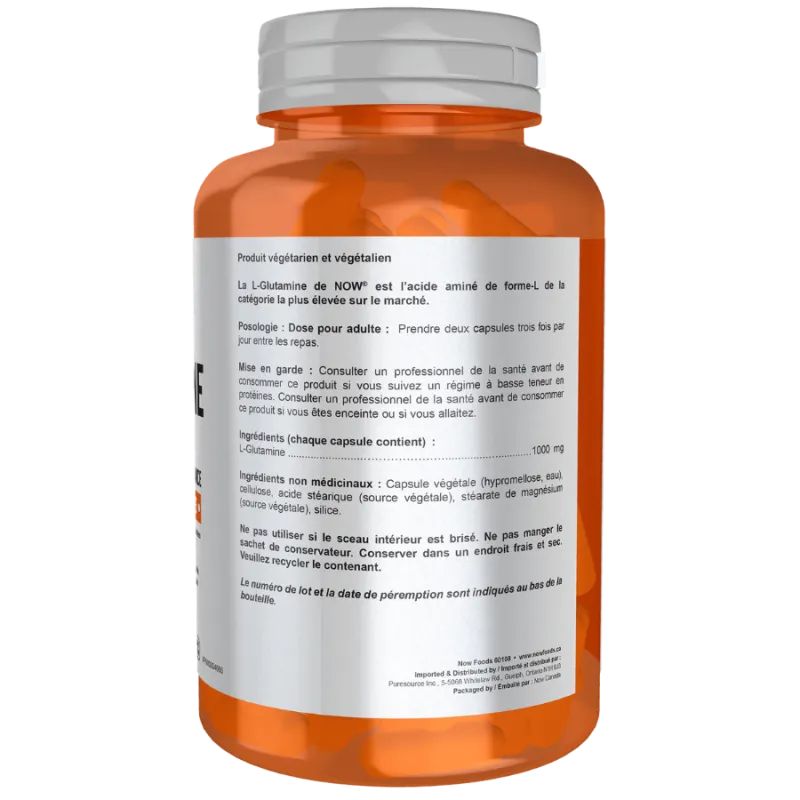 NOW Foods L-Glutamine 1000 mg, 120 Capsules | Unbeatable Prices, Daily Deals | VITASHOP