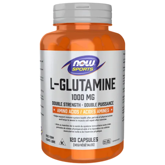 NOW Foods L-Glutamine 1000 mg, 120 Capsules | Unbeatable Prices, Daily Deals | VITASHOP