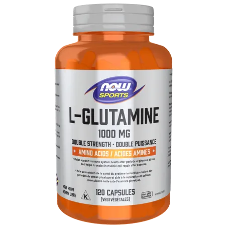 NOW Foods L-Glutamine 1000 mg, 120 Capsules | Unbeatable Prices, Daily Deals | VITASHOP