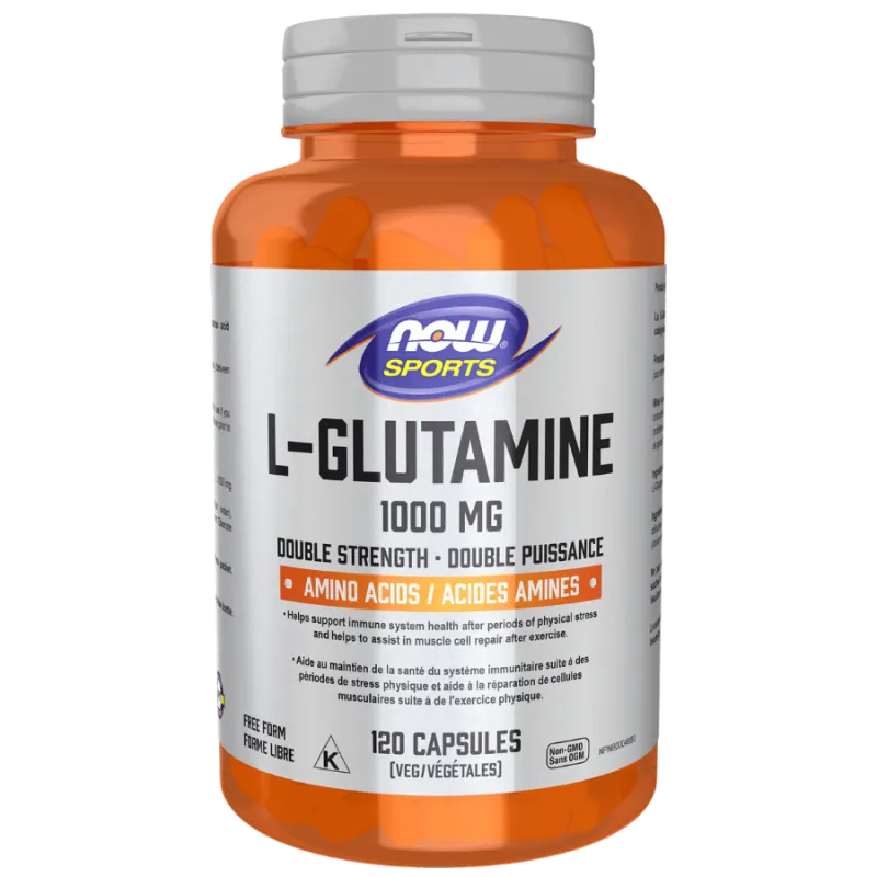 NOW Foods L-Glutamine 1000 mg, 120 Capsules | Unbeatable Prices, Daily Deals | VITASHOP