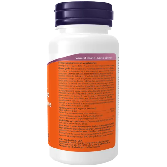 NOW Foods Alpha Lipoic Acid 600 mg, 60 Veg Capsules | Unbeatable Prices, Daily Deals | VITASHOP