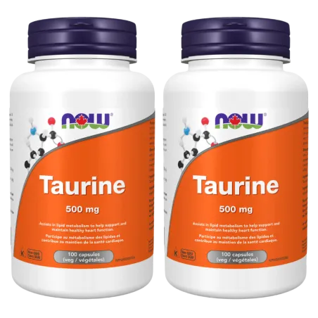 NOW Foods [2 for Deal] 나우 푸드 타우린 500 mg, 100 캡슐 | 매일 업데이트되는 특가 상품 | VITASHOP