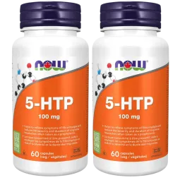 NOW Foods [2 for Deal] 나우 푸드 5-HTP 100 mg, 60 캡슐 | 매일 업데이트되는 특가 상품 | VITASHOP