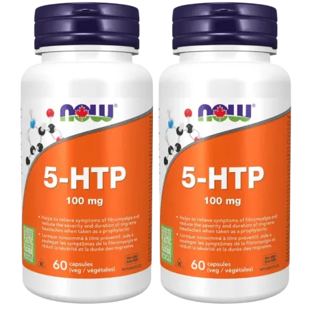 NOW Foods [2 for Deal] 5-HTP 100 mg, 60 Capsules | Unbeatable Prices, Daily Deals | VITASHOP