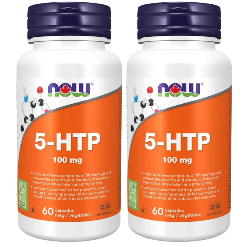 NOW Foods [2 for Deal] 5-HTP 100 mg, 60 Capsules | Unbeatable Prices, Daily Deals | VITASHOP