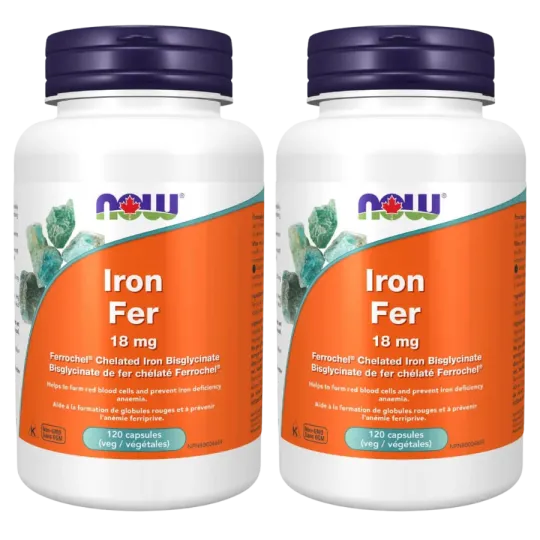 NOW Foods [2 for Deal] 18毫克双甘氨酸铁, 120粒植物胶囊 | 每天不同折扣, 全网最低价格 | 种类齐全的保健品店铺 VITASHOP, 只有你想不到, 没有你买不到 !