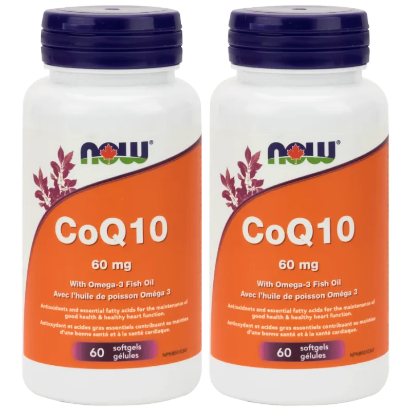 CoQ10 60 mg avec huile de poisson oméga-3, 60 gélules | Safest & Easiest Shopping Vitamins Online | VITASHOP