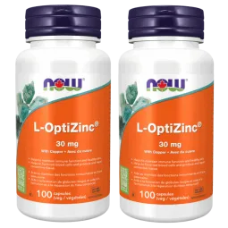 NOW Foods [2 for Deal] 나우 푸드 L-OptiZinc 30 mg, 100 캡슐 | 매일 업데이트되는 특가 상품 | VITASHOP