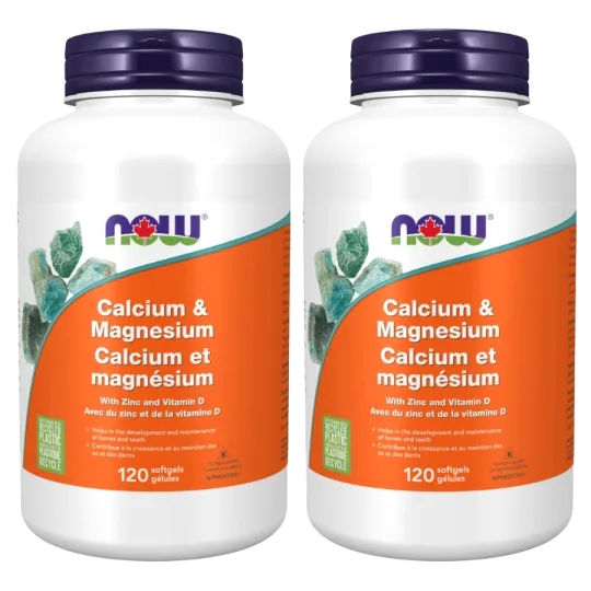 Calcium et magnésium avec vitamine D et zinc, 120 gélules | Safest & Easiest Shopping Vitamins Online | VITASHOP